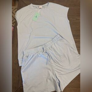 Light Blue Women's Loungewear Set